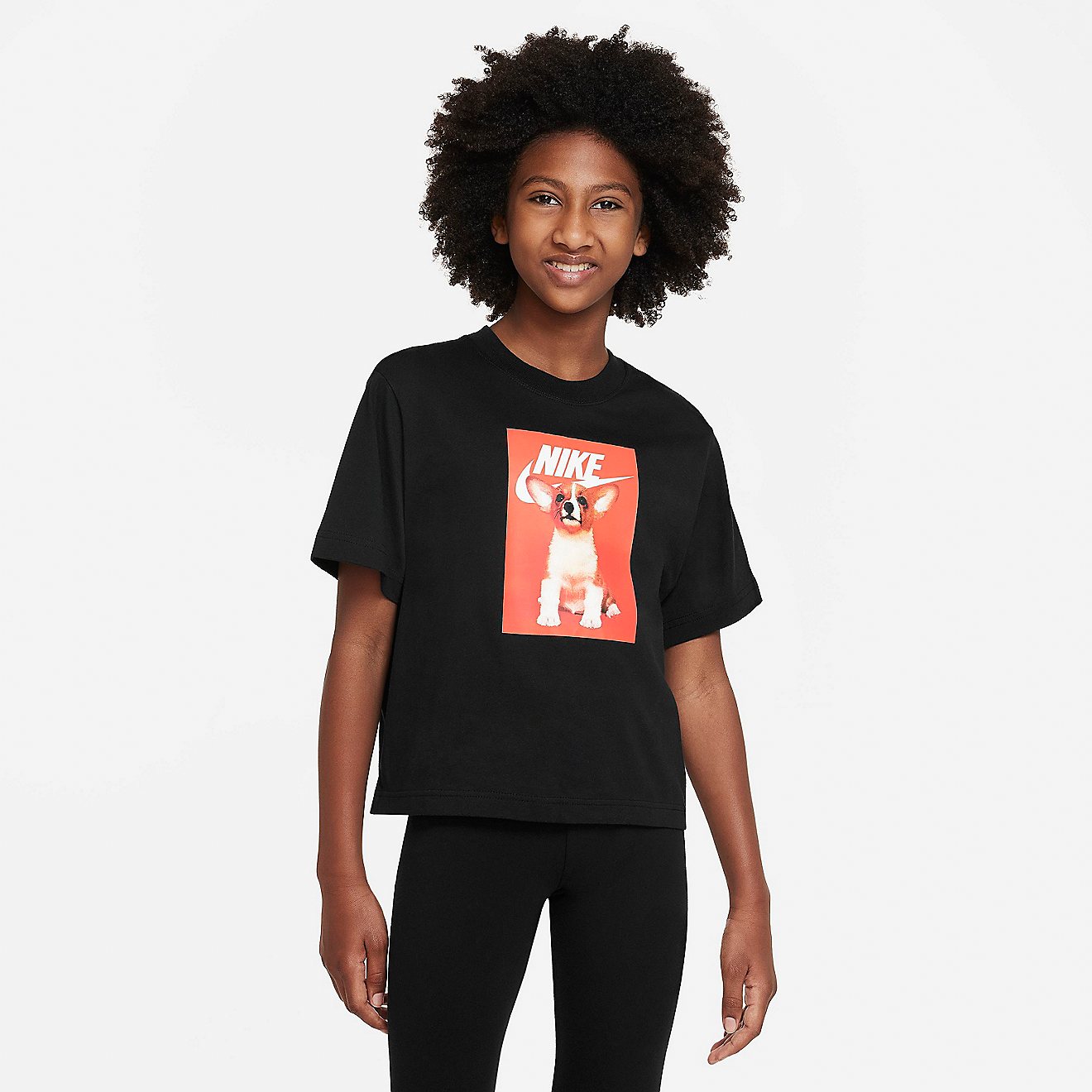 Nike Girls’ Sportswear Puppy Boxy T-shirt                                                                                      - view number 1