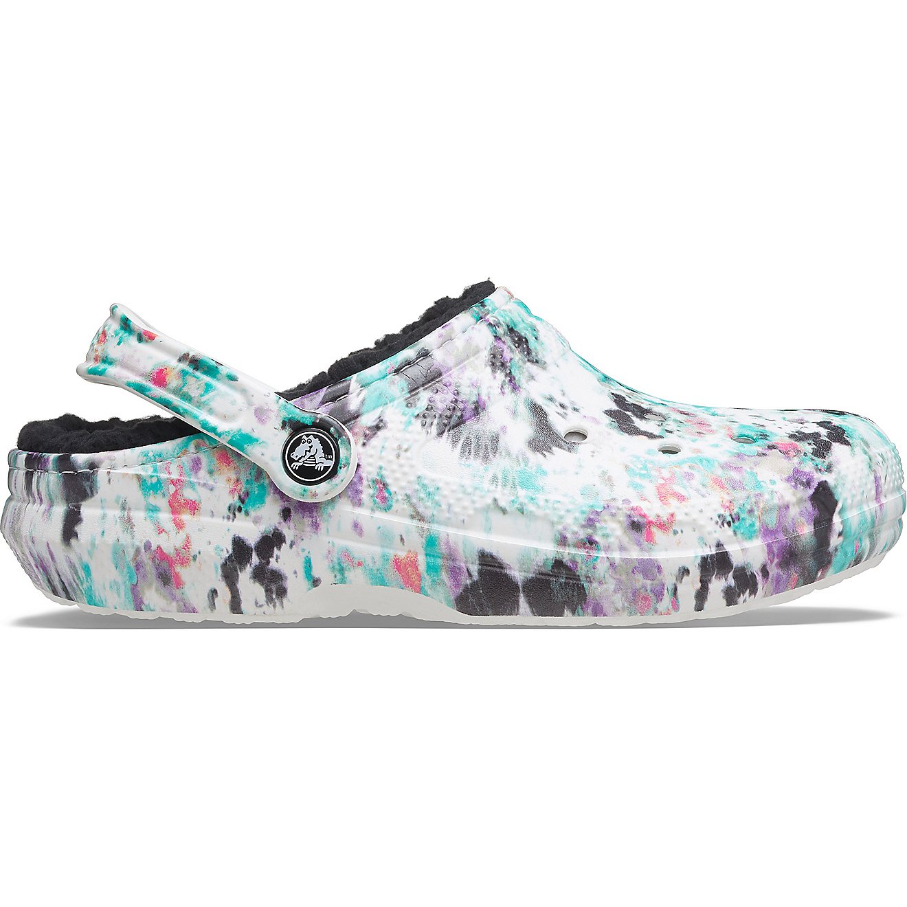 Crocs Adult Classic Fuzz Lined Tie Dye Clogs                                                                                     - view number 1
