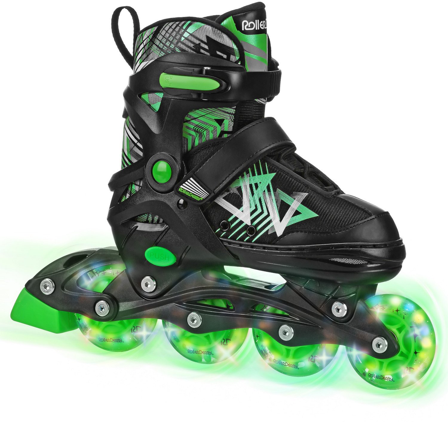 Roller Derby Girls' Stryde Lighted Adjustable Inline Skates Academy