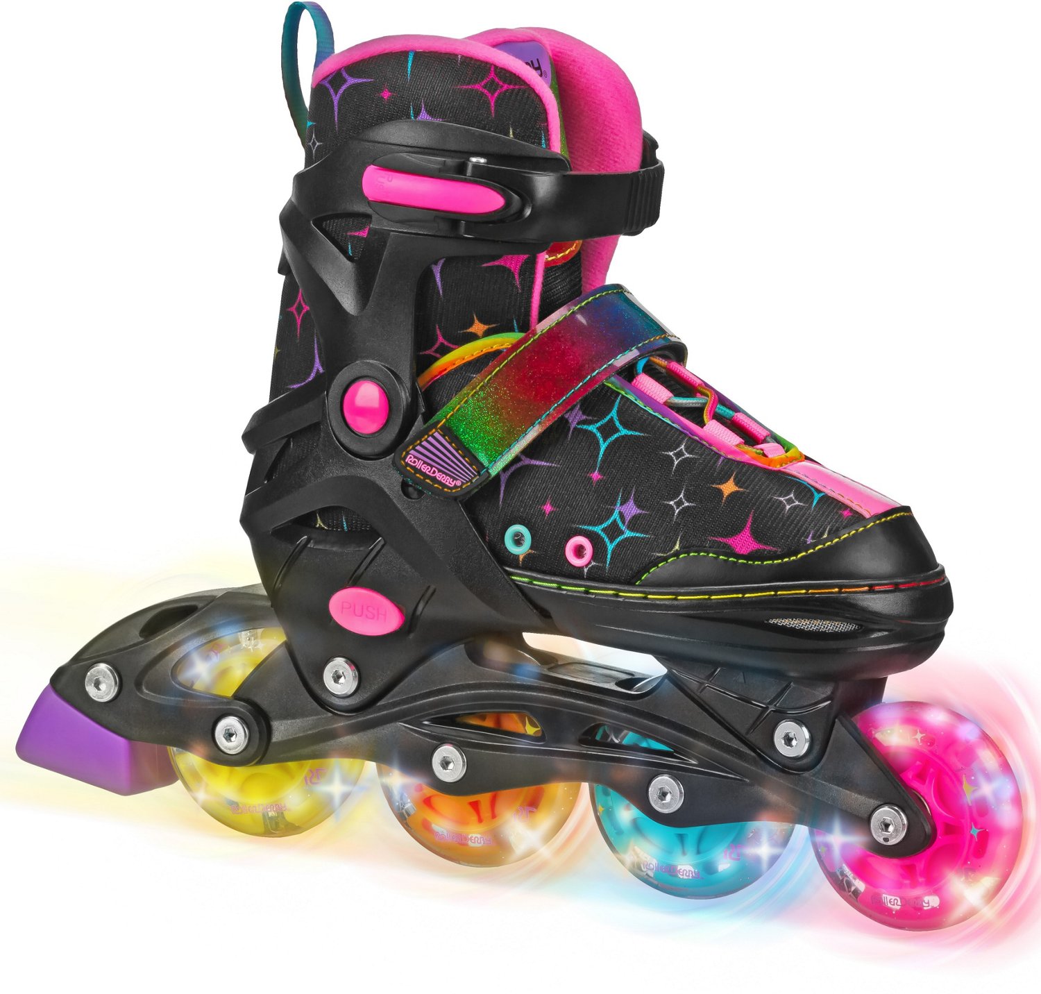 Roller Derby Girls' Stryde Lighted Adjustable Inline Skates Academy