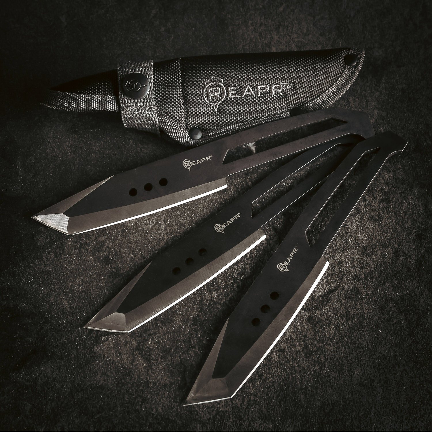 REAPR 3Piece Chuk Throwing Stars Knives Set Academy