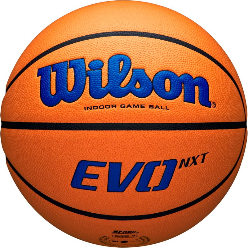 Wilson NCAA Evo NXT Official Game Basketball Orange/Blue, 29.5" - Basketball Accessories at Academy Sports
