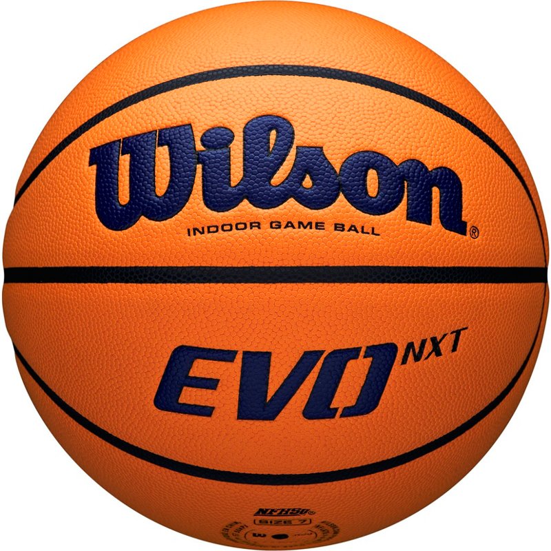 Wilson NCAA Evo NXT Official Game Basketball Orange/Navy Blue, 29.5" - Basketball Accessories at Academy Sports
