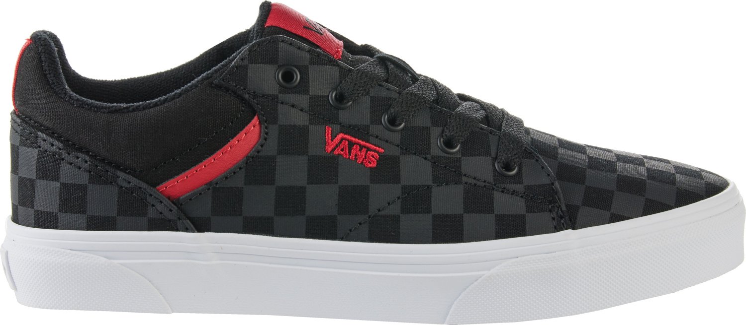 Red checkerboard hot sale vans kids