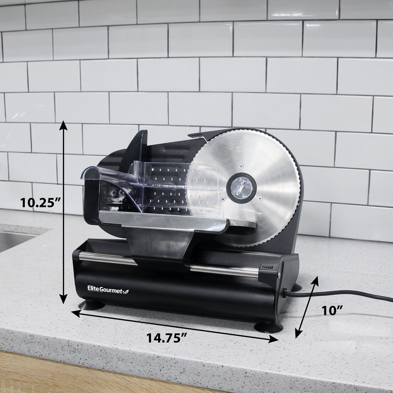 Elite Gourmet 7.5 in Ultimate Precision Electric Deli Food Meat Slicer                                                           - view number 8