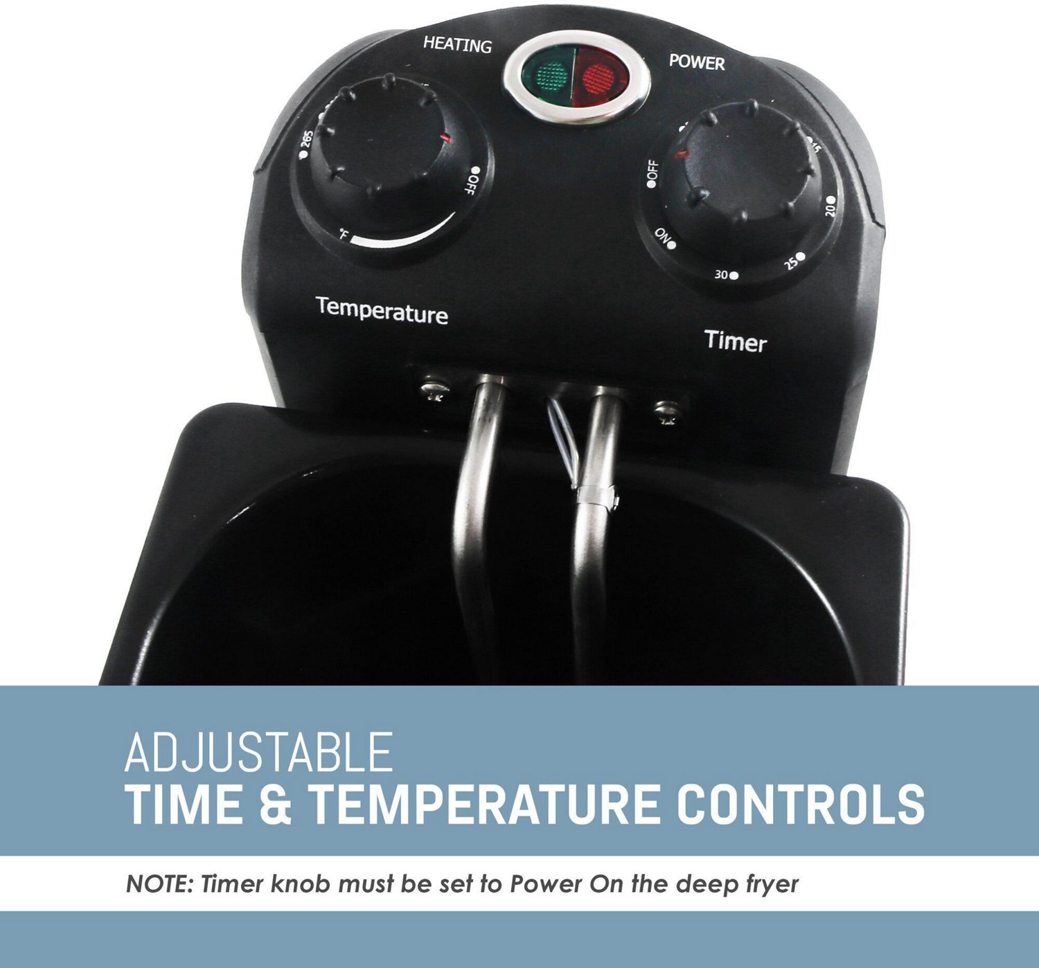 Elite Gourmet 3.5 qt Electric Immersion Deep Fryer with Lid                                                                      - view number 6