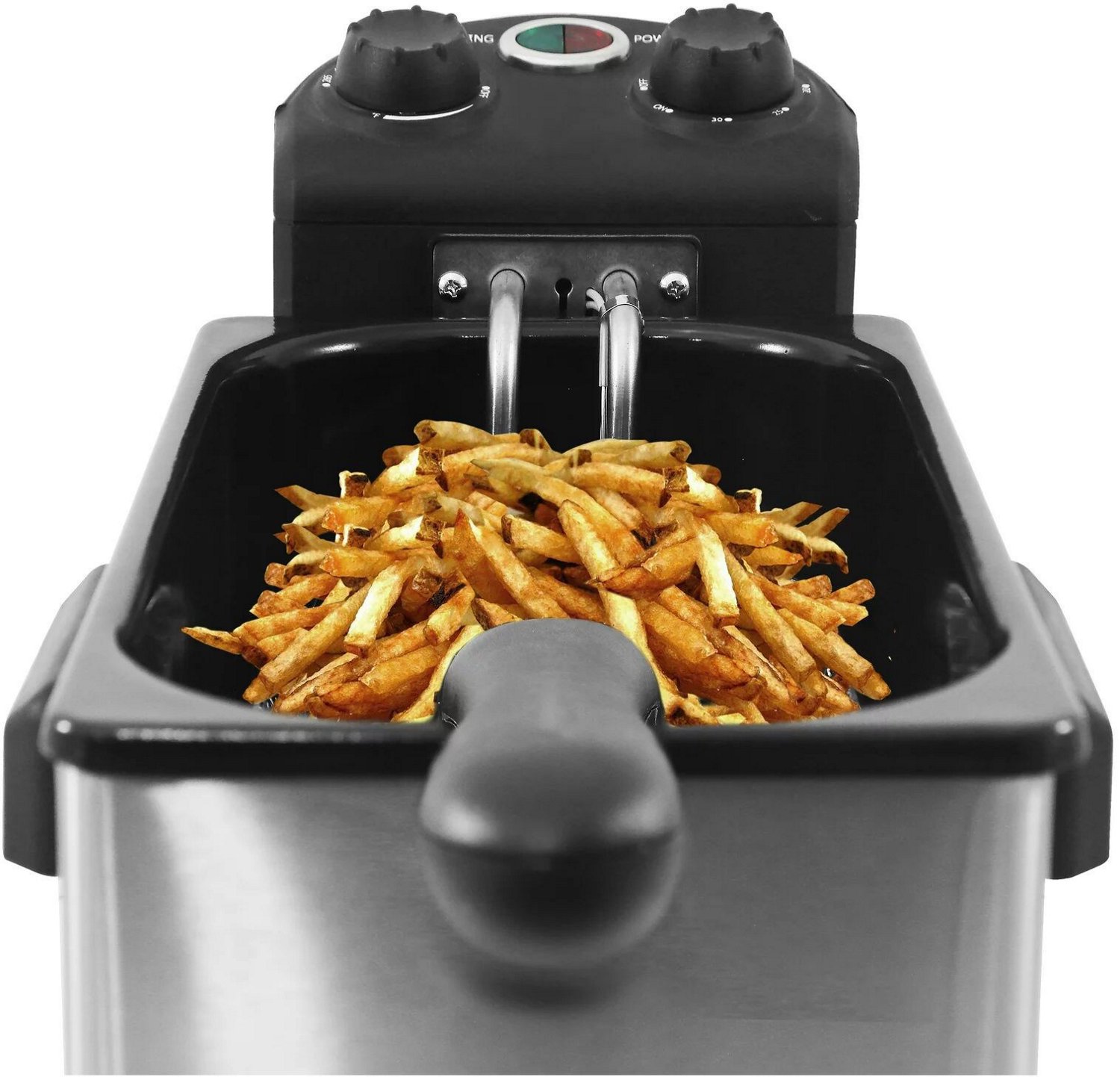 Elite Gourmet 3.5 qt Electric Immersion Deep Fryer with Lid