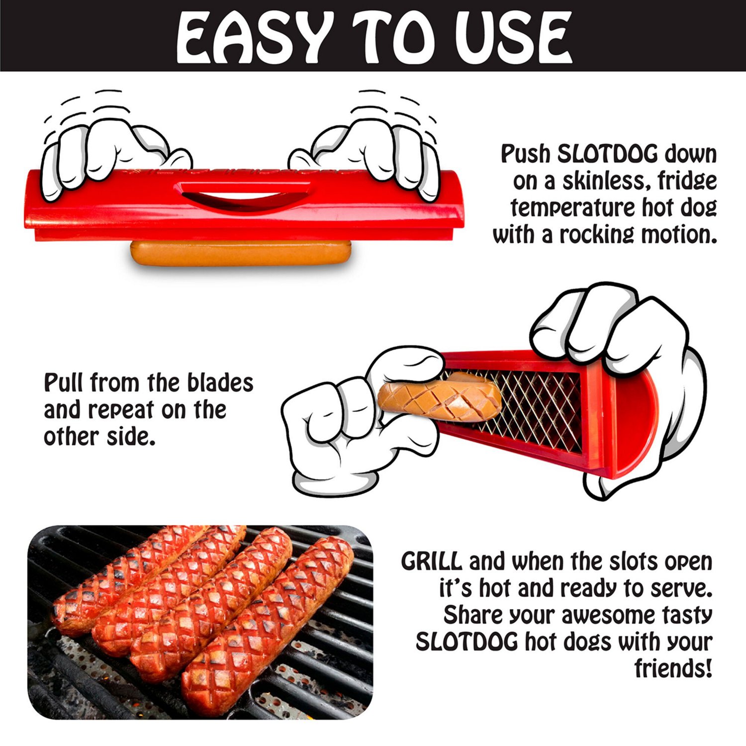 SLOTDOG® Hot Dog Slicing Tool - Pimp My Grill