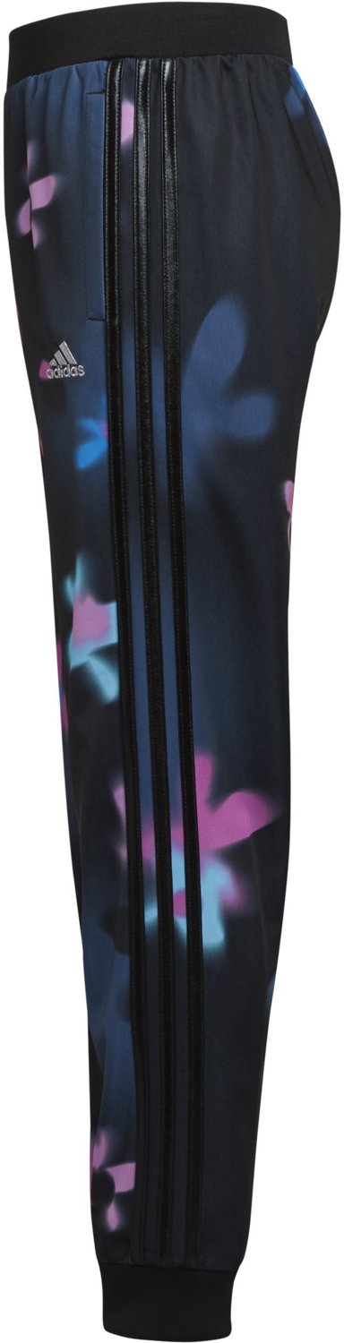 adidas Girls’ Allover Print 3-Stripes Tricot Jogger Pants - view number 2