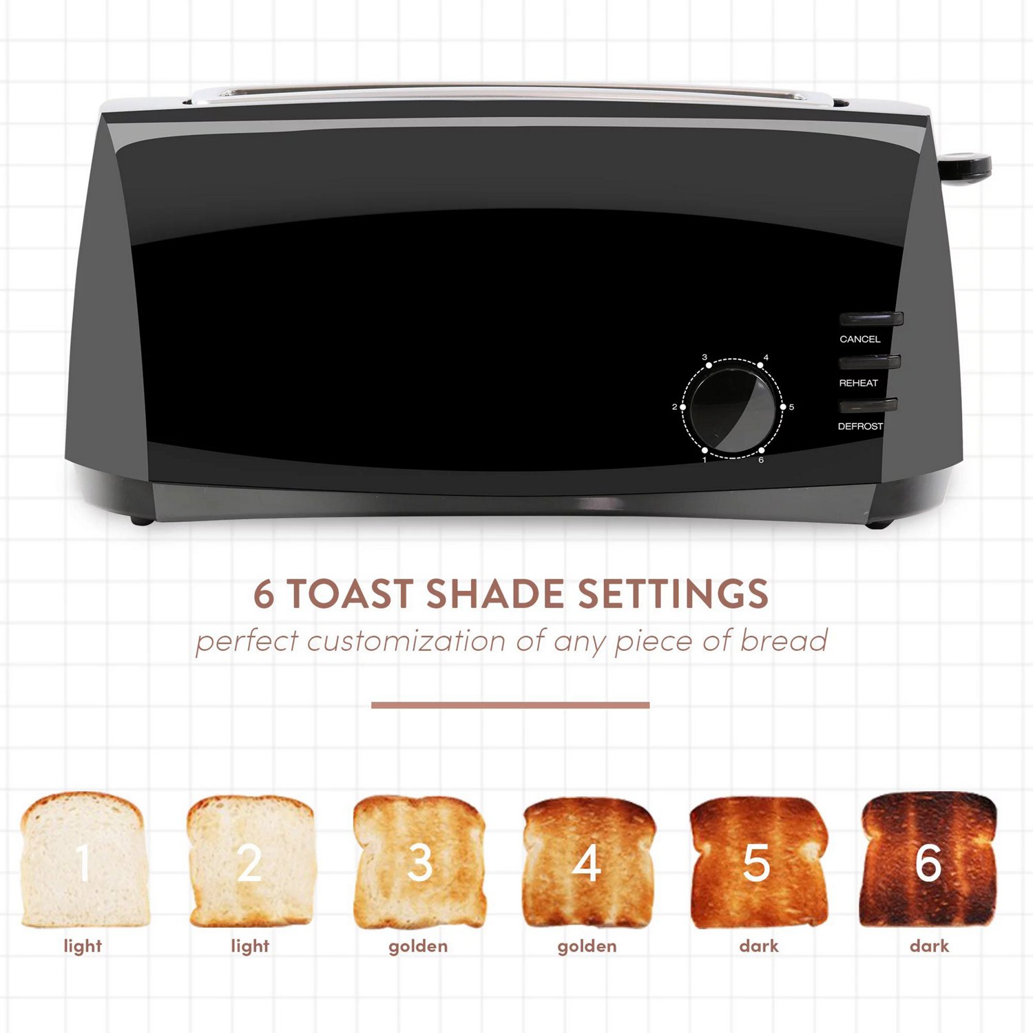 Elite Gourmet 4-Slice Cool-Touch Long Slot Toaster                                                                               - view number 4