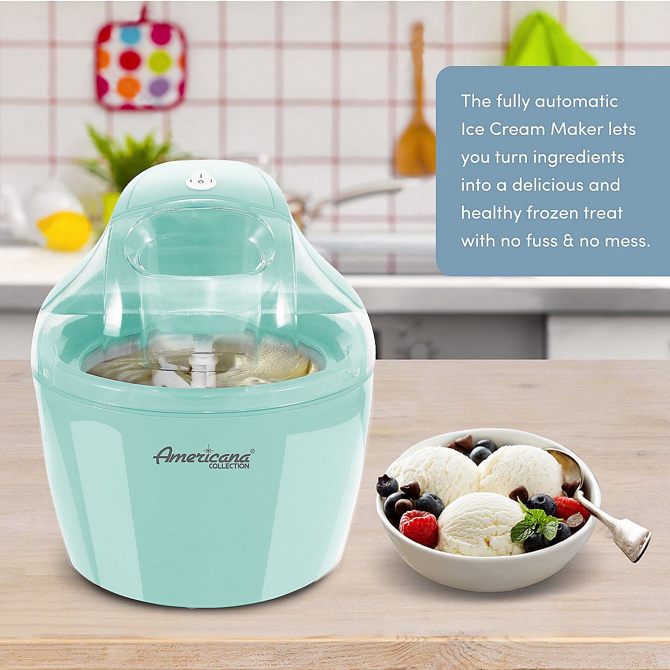 Elite Gourmet Americana 1.5 qt Electric Ice Cream Maker with Quick Freeze Bowl                                                   - view number 7