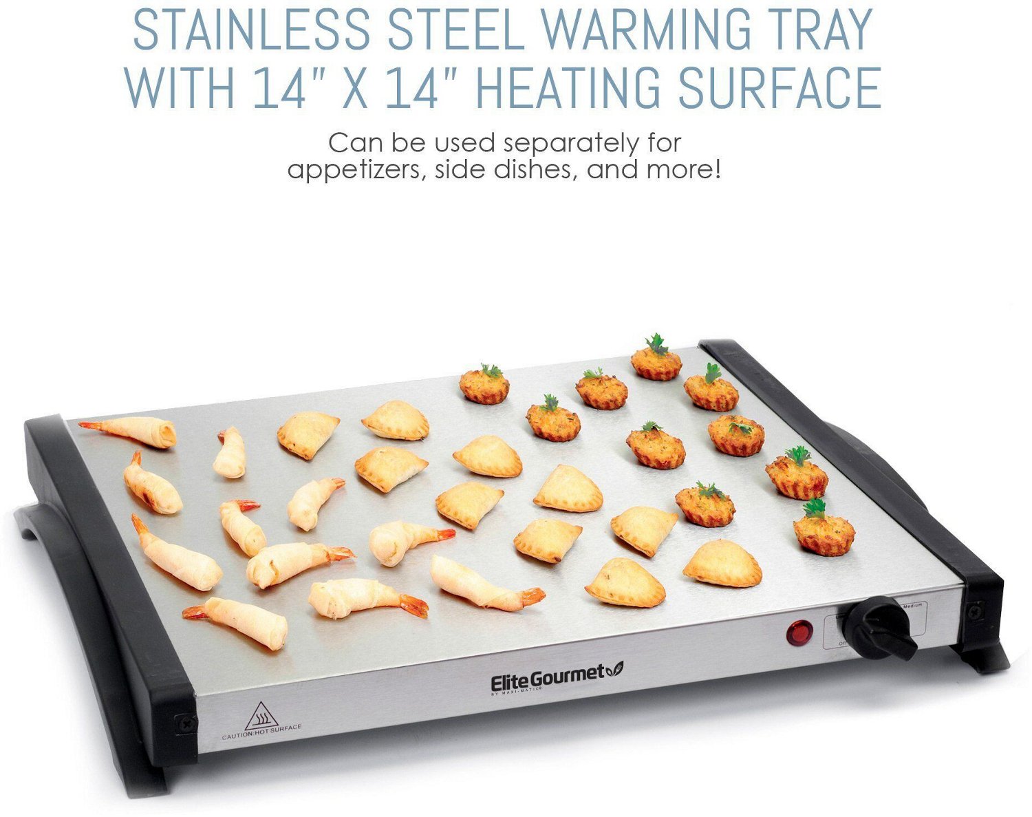 Elite Gourmet 5 Qt. Dual Tray Stainless Steel Electric Buffet Server and Food Warmer - view number 5