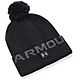 Under Armour Men's Halftime Fleece Pom Beanie Hat                                                                                - view number 2 image