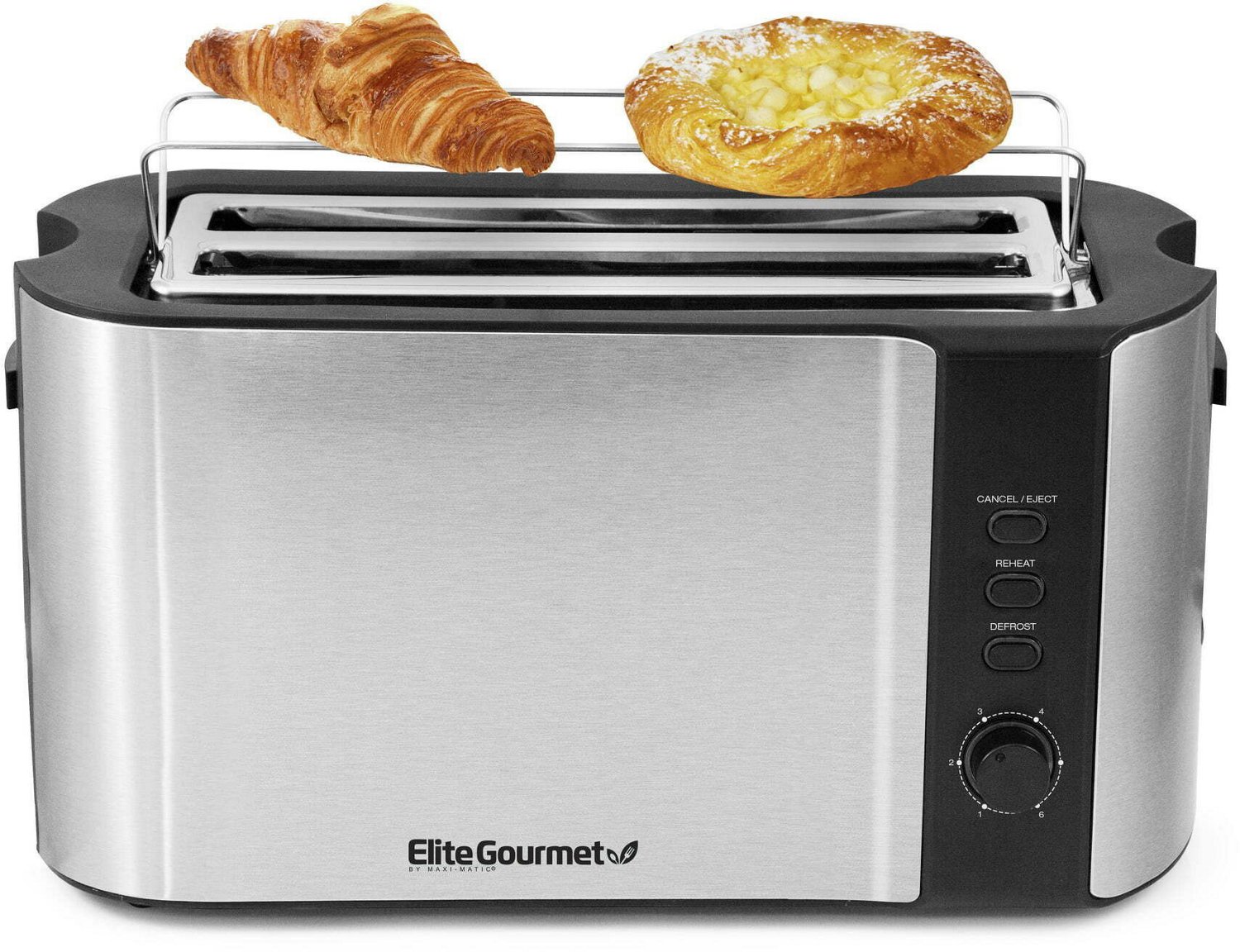 Elite Gourmet 4-Slice Stainless-Steel Long Slot Toaster                                                                          - view number 2