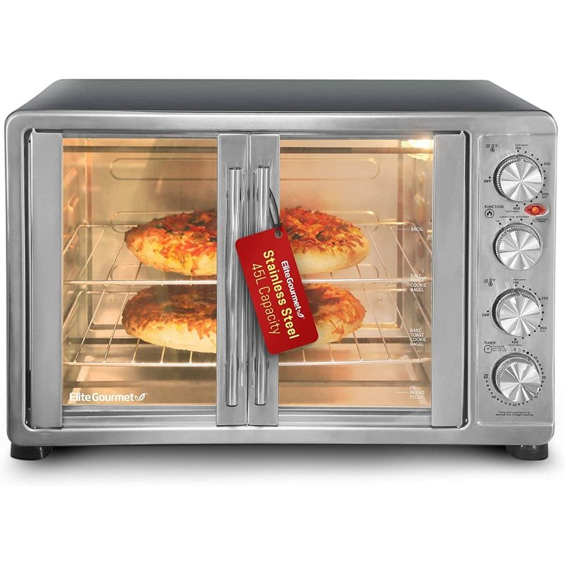 Photos - Toaster Elite Gourmet Platinum 45L French Door Rotisserie and Convection Oven - Bb 