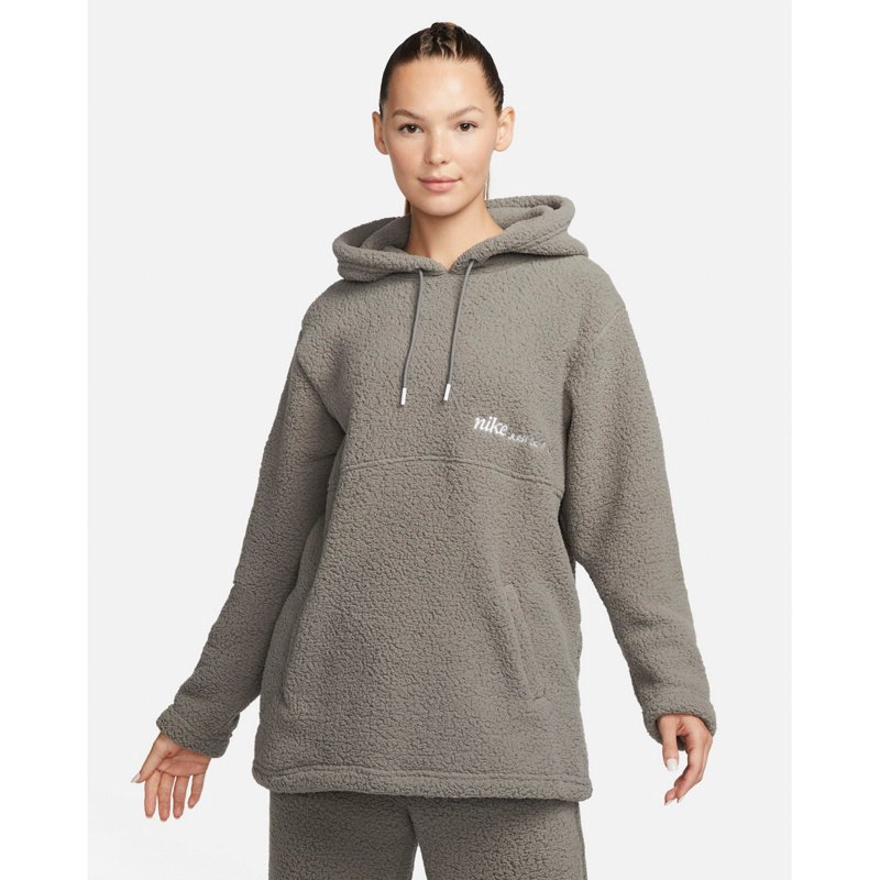 Nike Women's TF Cozy Core Top Gray Dark, Medium - Women's Athletic Fleece at Academy Sports product image
