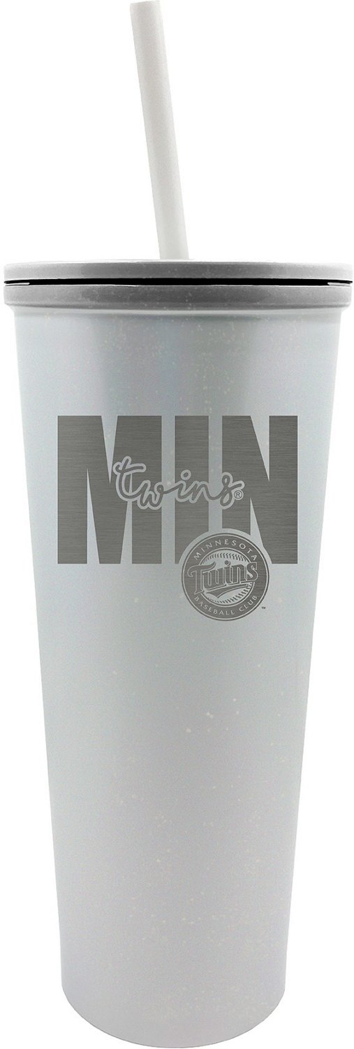 Great American Products Minnesota Twins 24 oz Skinny Tumbler with Straw