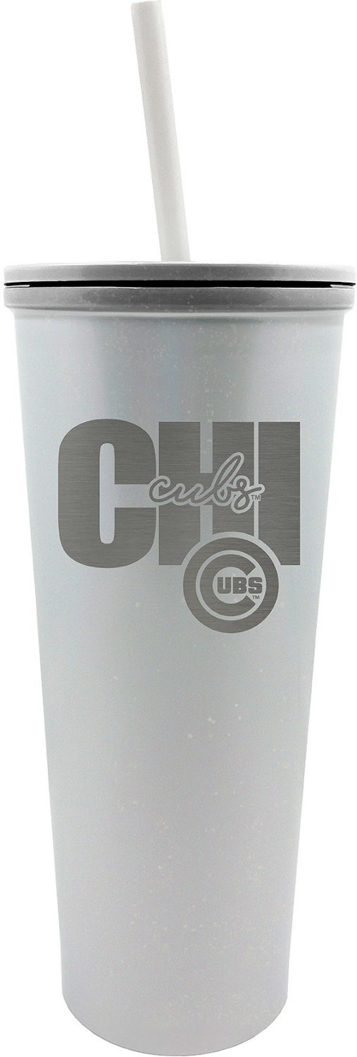 Great American Products Chicago Cubs 24 oz Skinny Tumbler with Straw