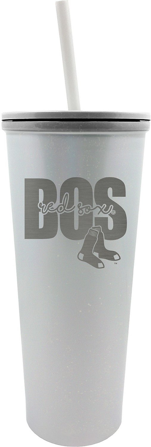 Great American Products Boston Red Sox 24 oz Skinny Tumbler with Straw