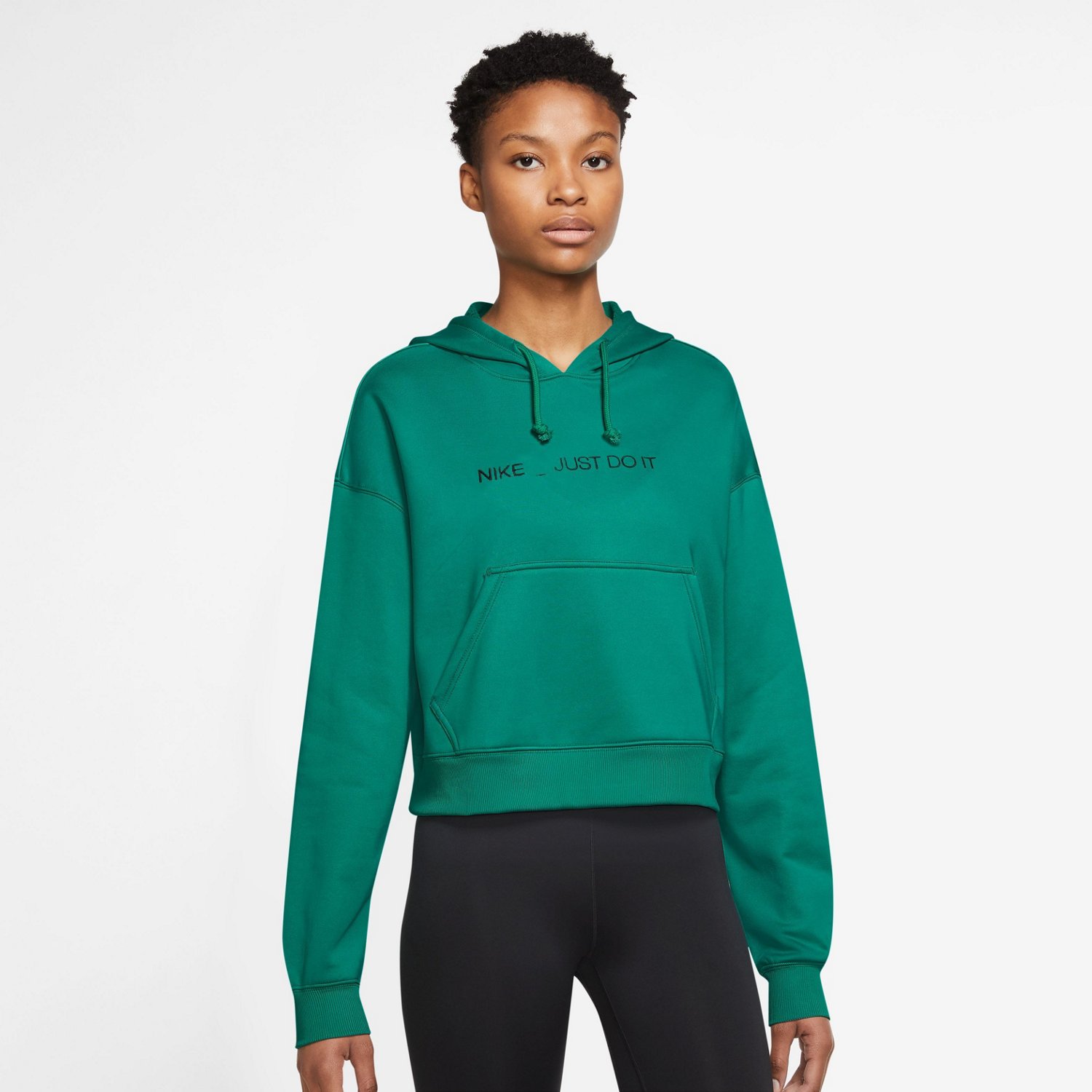 Nike women's therma cropped best sale pullover hoodi