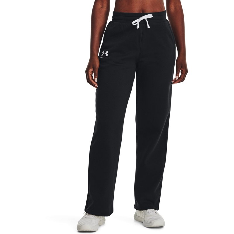 Under Armour Women’s Rival Logo Fleece Pants Black, Small - Women's Athletic Fleece at Academy Sports product image