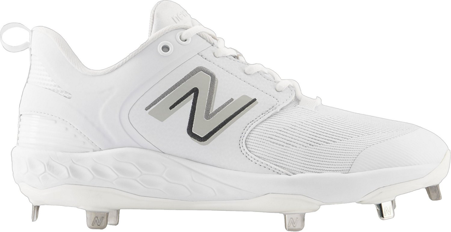 New Balance Men's Fresh Foam 3000 V6 Molded Baseball Cleats, 10 / Grey/White