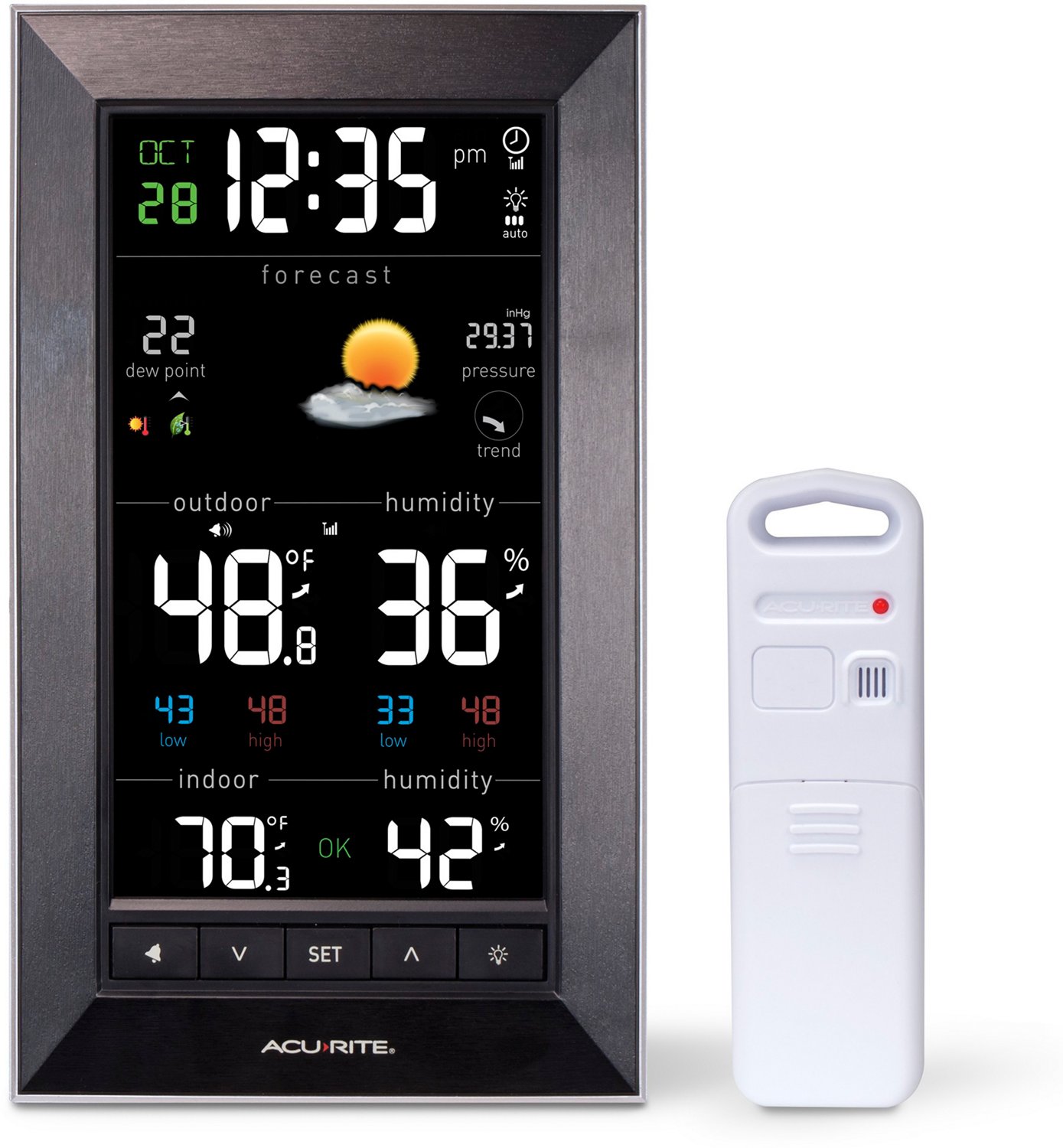 AcuRite Wireless Weather Station with Forecast, Indoor/Outdoor