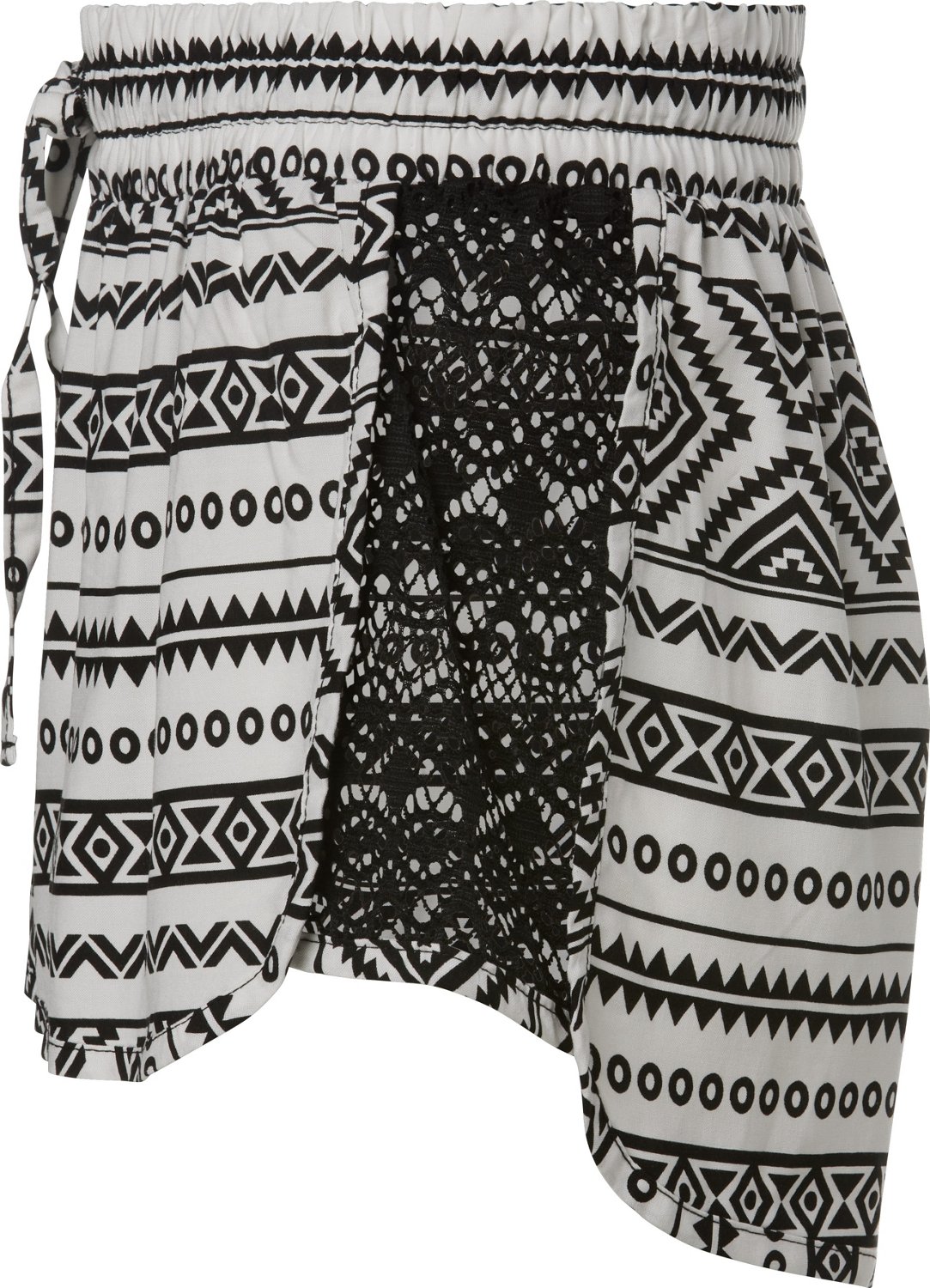 O'Rageous Juniors’ Aztec Print Crochet Insert Shorts 2.5 in - view number 3