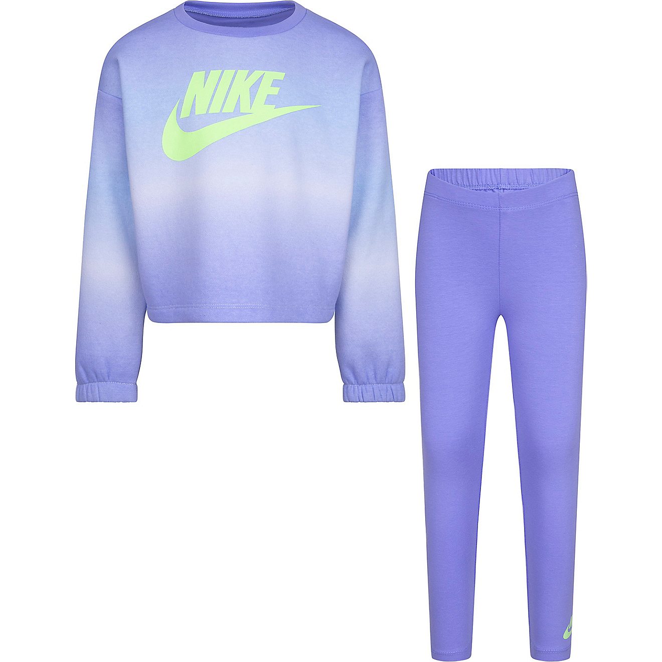 Nike Toddler Girls’ Printed Club Fleece Leggings and Long Sleeve Shirt Set                                                     - view number 1