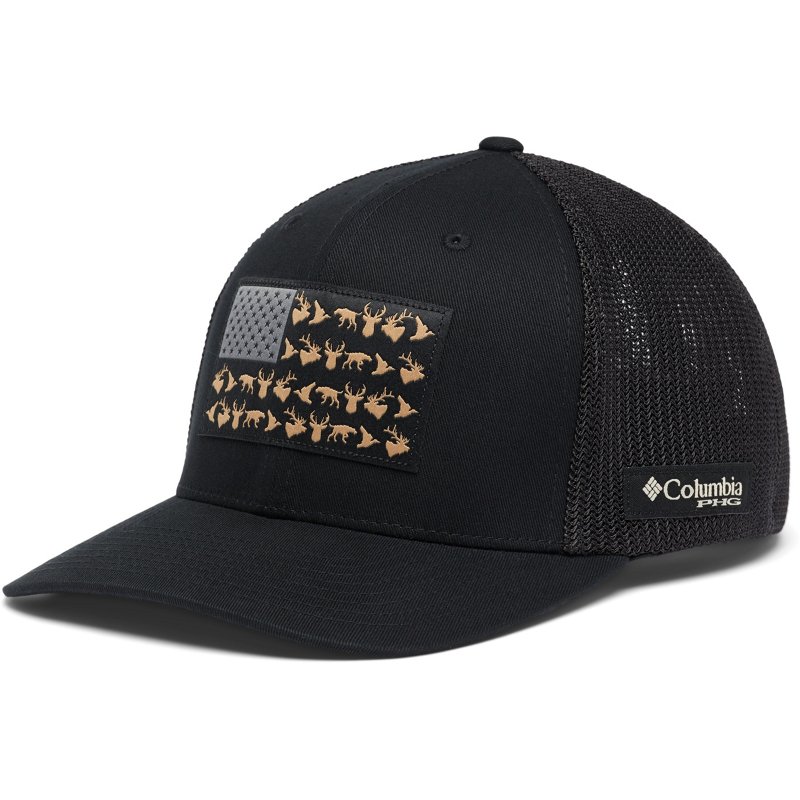 Columbia Sportswear Men's PHG Game Flag Ball Cap Black, Small/Medium - Men's Hunting/Fishing Headwear at Academy Sports