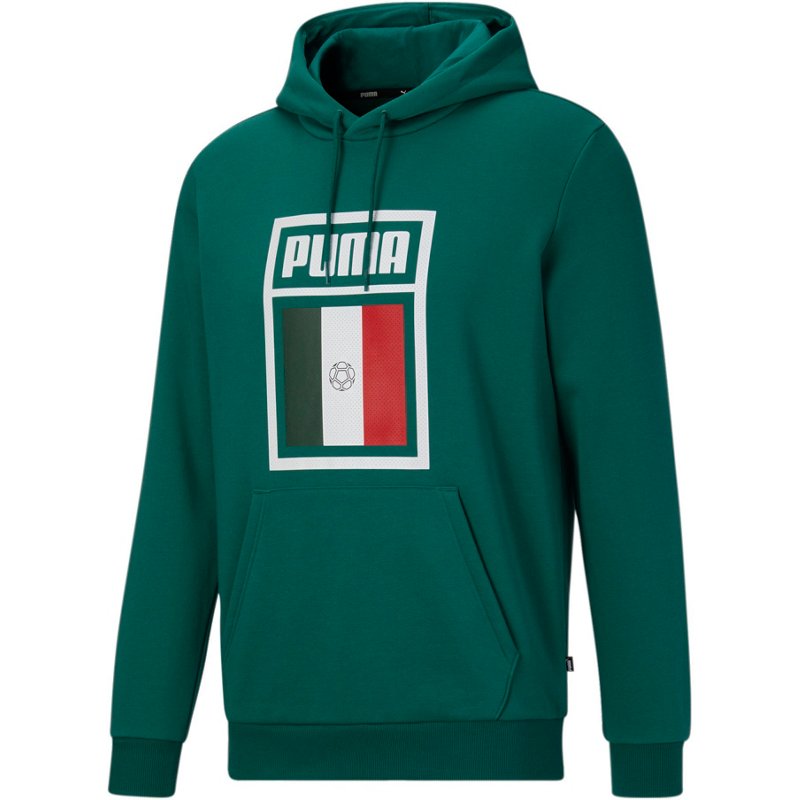 Puma Men's World Cup Fleece Hoodie Green, Medium - Men's Athletic Performance Tops at Academy Sports product image