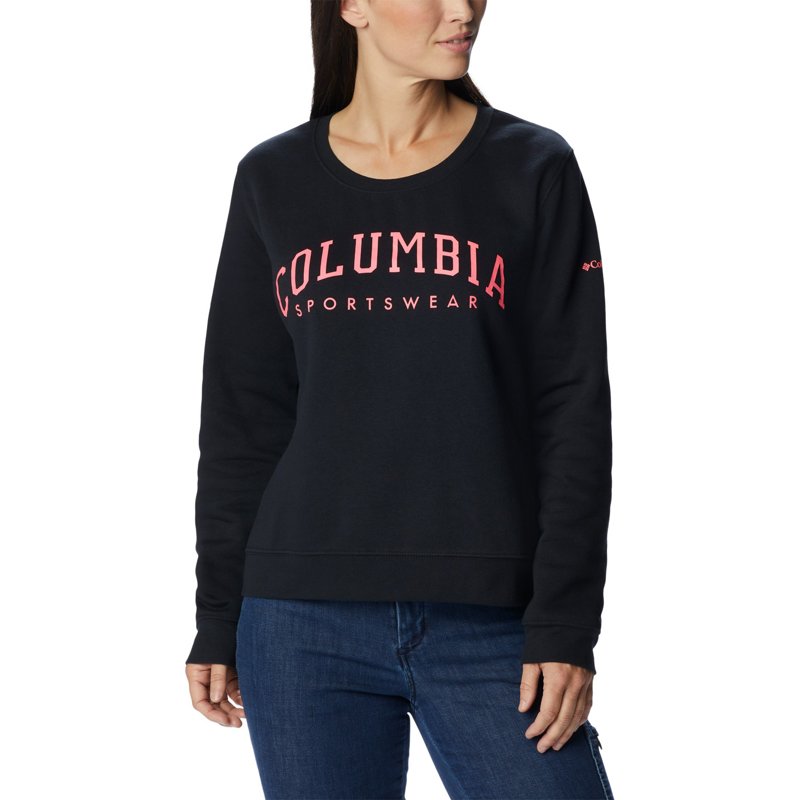 Columbia Sportswear Women's Trek Graphic Crew Sweatshirt Black, Medium - Women's Outdoor Long-Sleeve Tops at Academy Sports product image