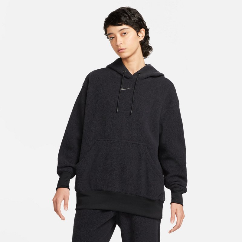 Nike Women's Sportswear Plush Pullover Hoodie Black, Small - Women's Athletic Fleece at Academy Sports product image