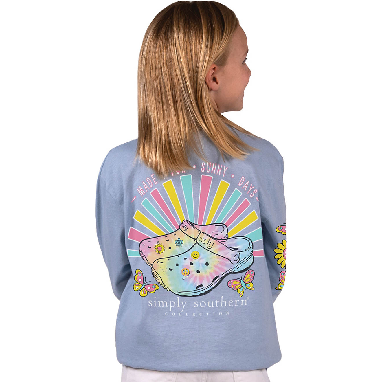Simply Southern Girls' Sun Clogs Long Sleeve T-shirt                                                                             - view number 1