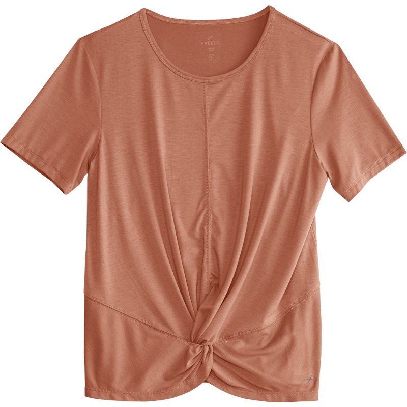 Freely Women's Ronnie Twist Top Orange, Small - Women's Core/Basic Tops at Academy Sports product image