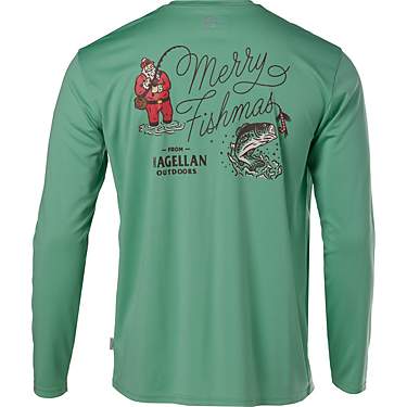 Magellan Outdoors Men’s Merry Fishmas Graphic Long Sleeve T-shirt                                                             