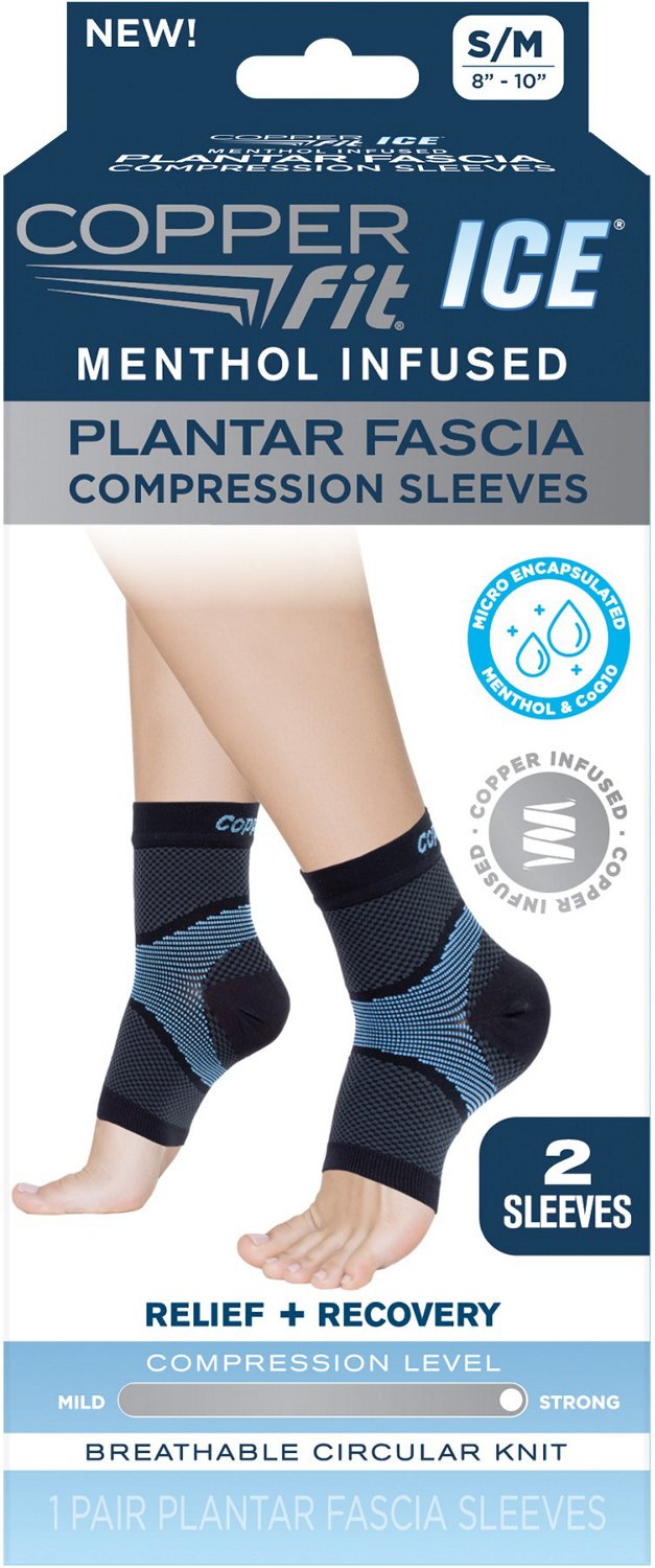Copper Fit womens Ice Menthol Infused Compression Socks, Black,  Small-Medium US at  Women's Clothing store