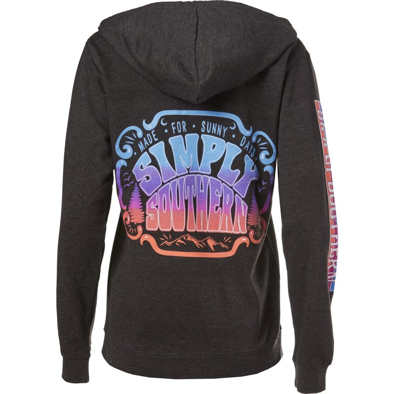 Simply Southern Women’s Daze Hoodie Gray Dark, Medium - Women's Outdoor Long-Sleeve Tops at Academy Sports product image