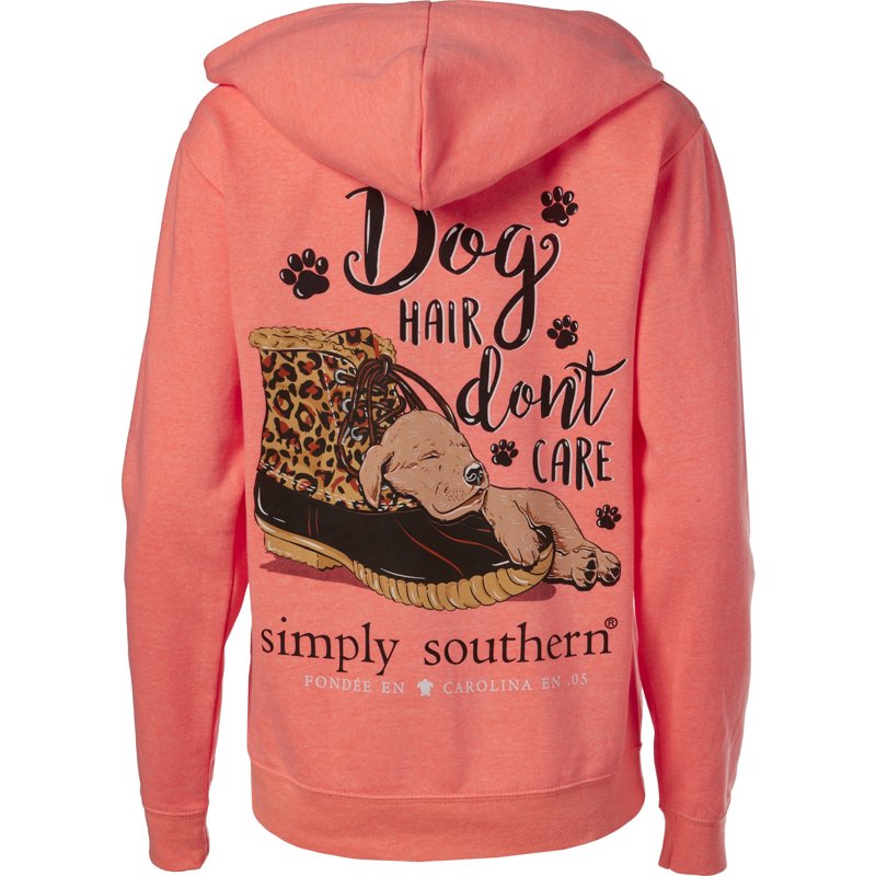 Simply Southern Women’s Duck Boot Hoodie Orange/Pink, Small - Women's Outdoor Long-Sleeve Tops at Academy Sports product image