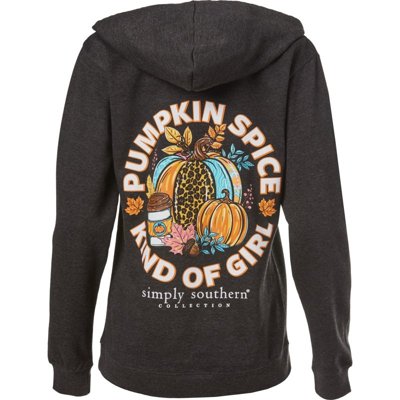 Simply Southern Women’s Spice Hoodie Gray Dark, 2X-Large - Women's Outdoor Long-Sleeve Tops at Academy Sports product image
