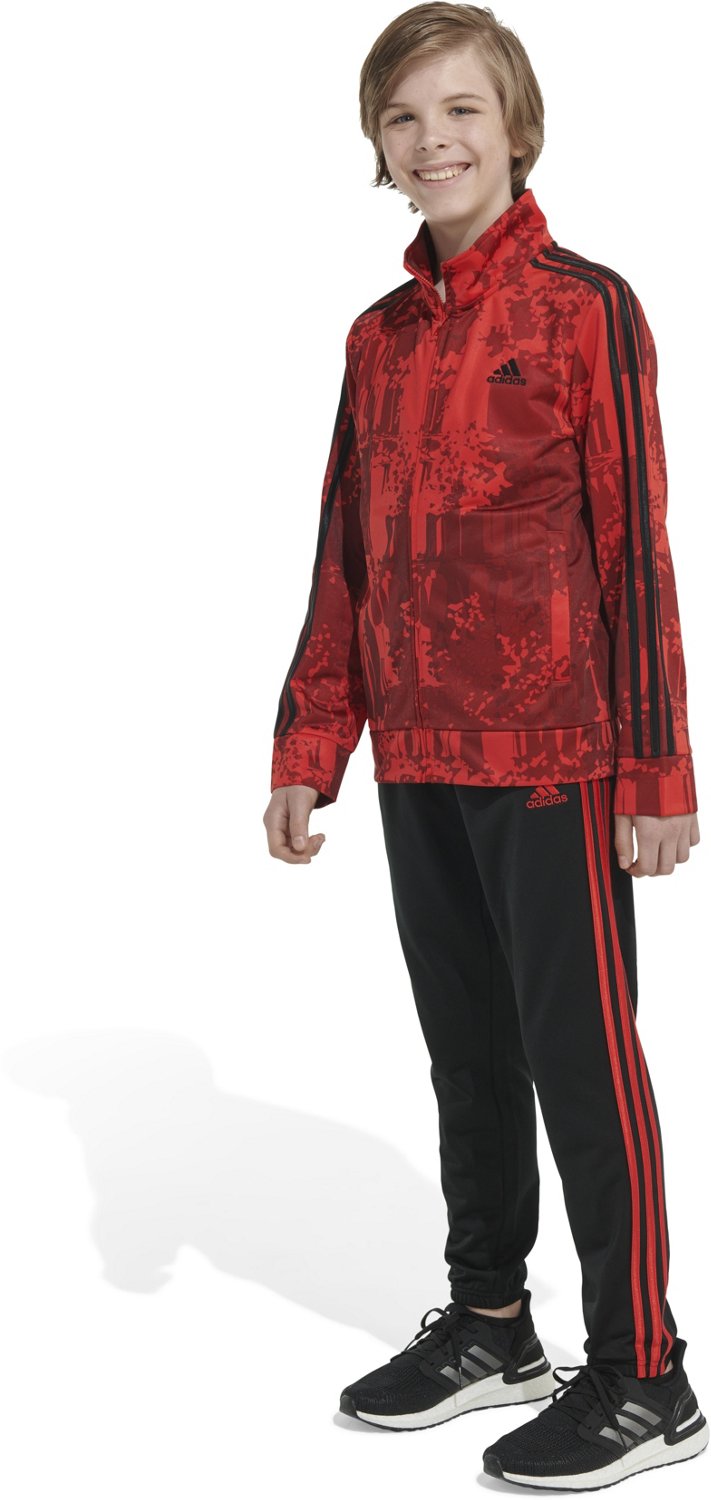adidas Boys’ 2-Piece Printed Tricot Jacket and Pants Track Set - view number 2