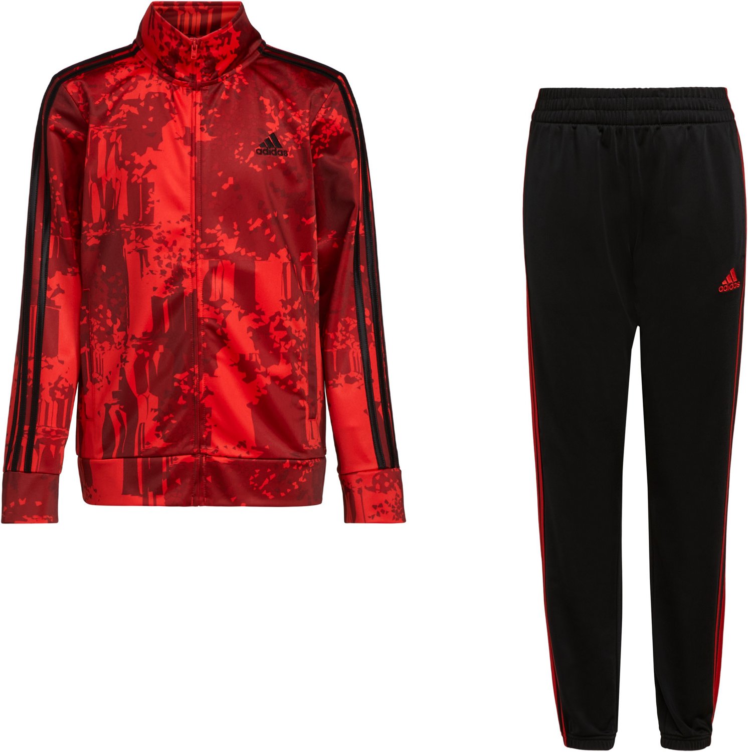 adidas Boys’ 2-Piece Printed Tricot Jacket and Pants Track Set - view number 4
