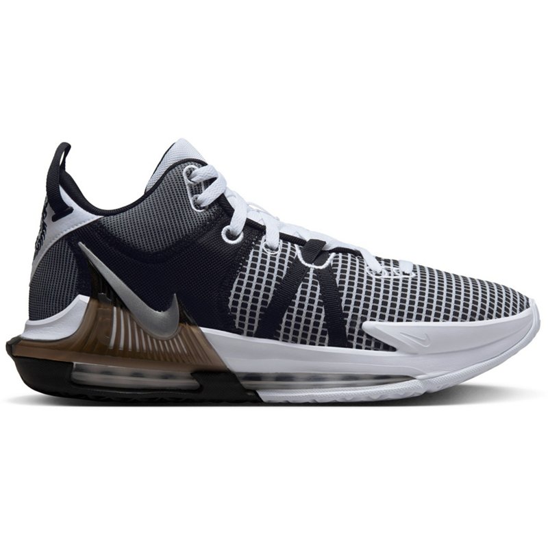 Nike LeBron Men's Witness 7 Basketball Shoes White/Silver, 07.5 / 09 - Men's Basketball at Academy Sports product image