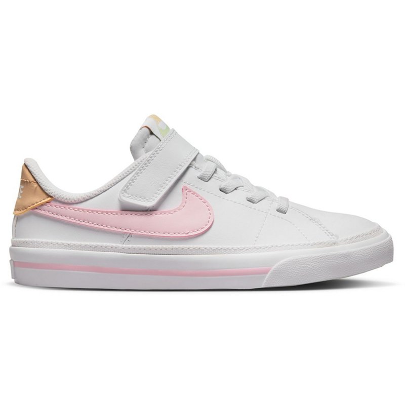 Nike Kids’ Court Legacy Shoes White/Pink, 3 – Youth Running at Academy Sports