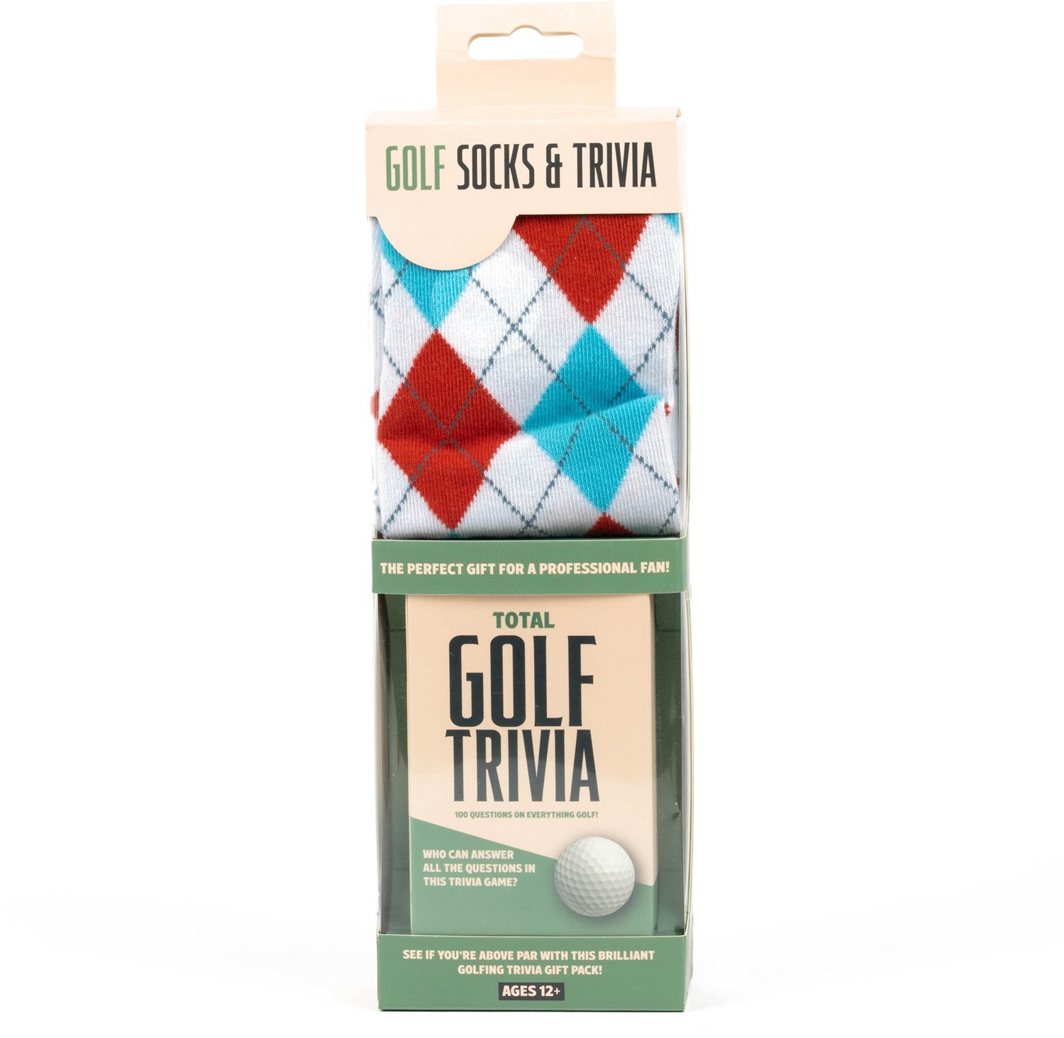 Professor Puzzle Golf Socks and Trivia Gift Set