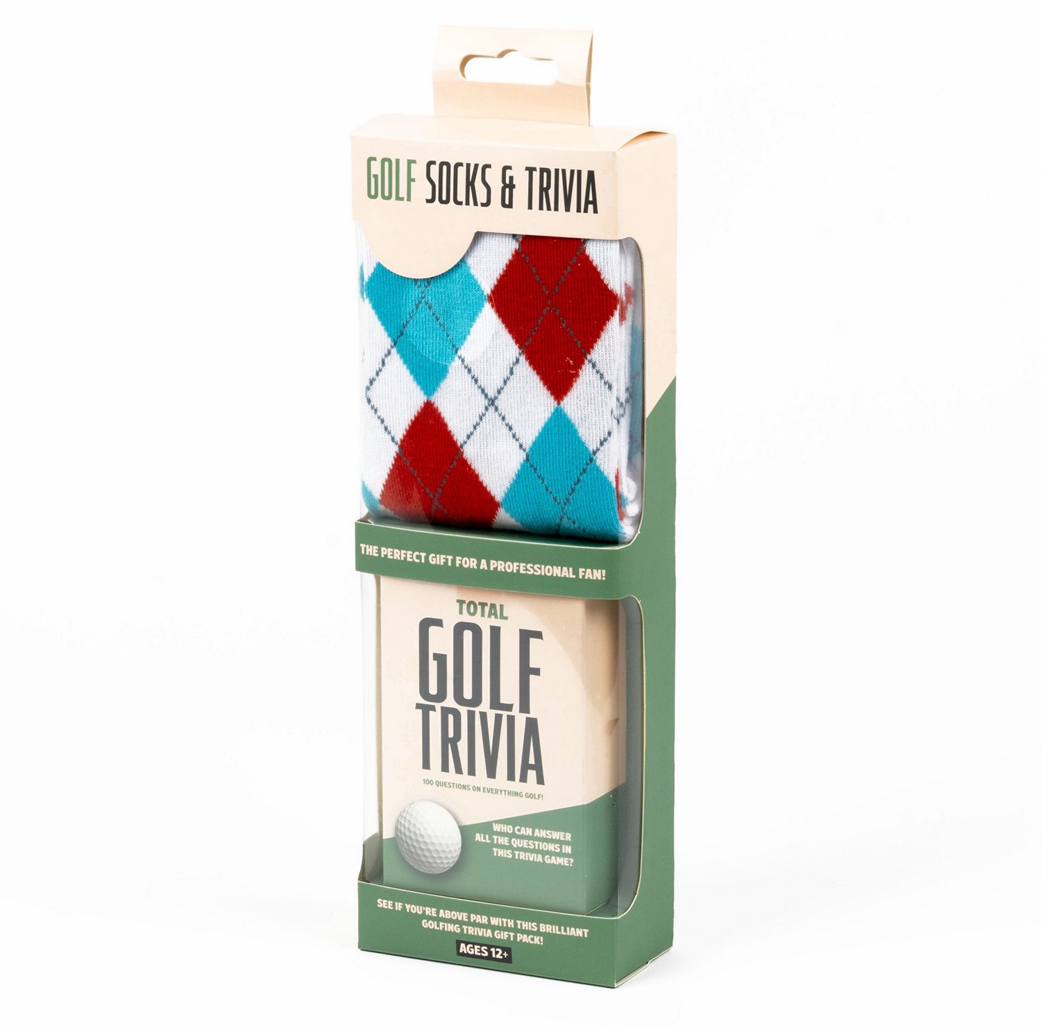 Professor Puzzle Golf Socks and Trivia Gift Set