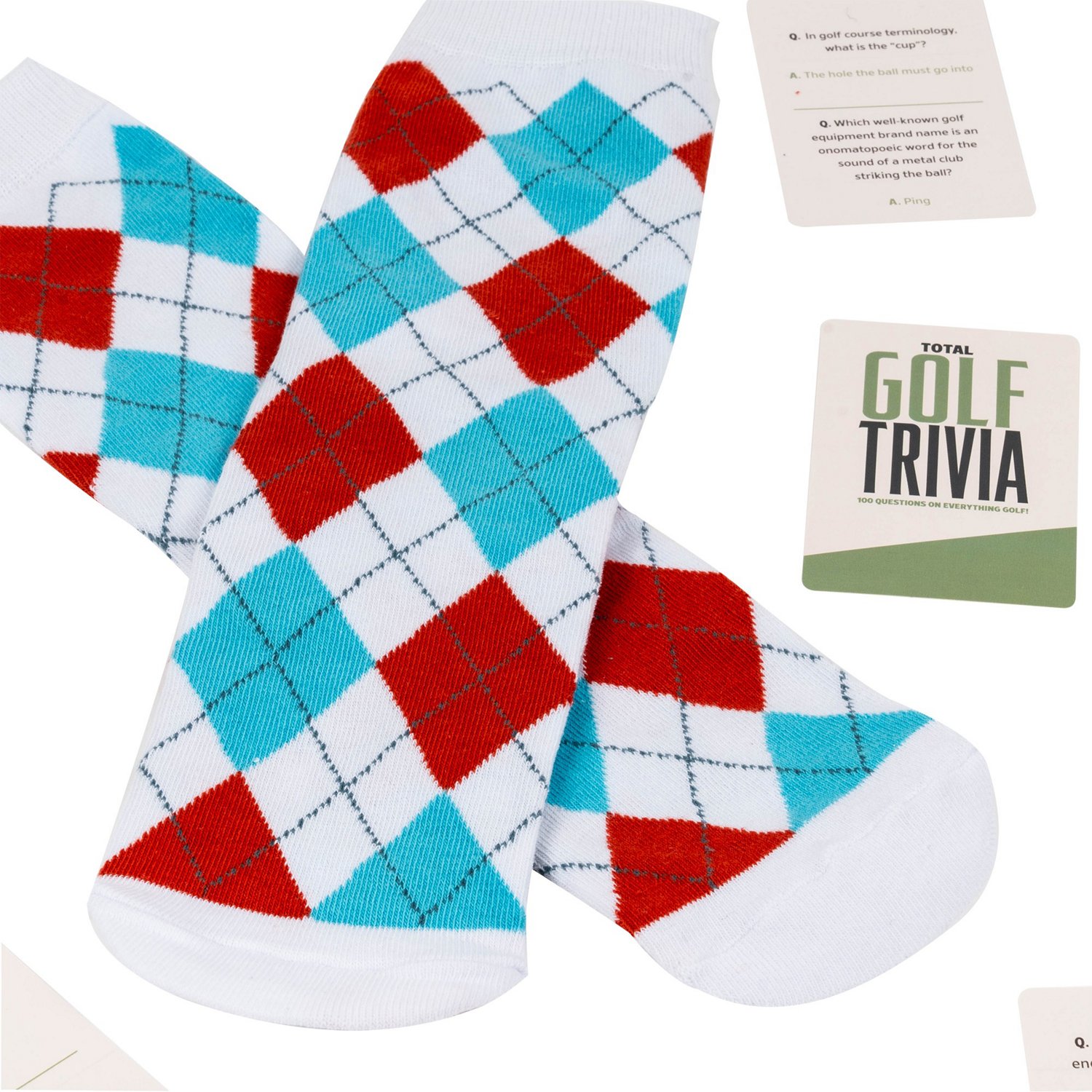 Professor Puzzle Golf Socks and Trivia Gift Set