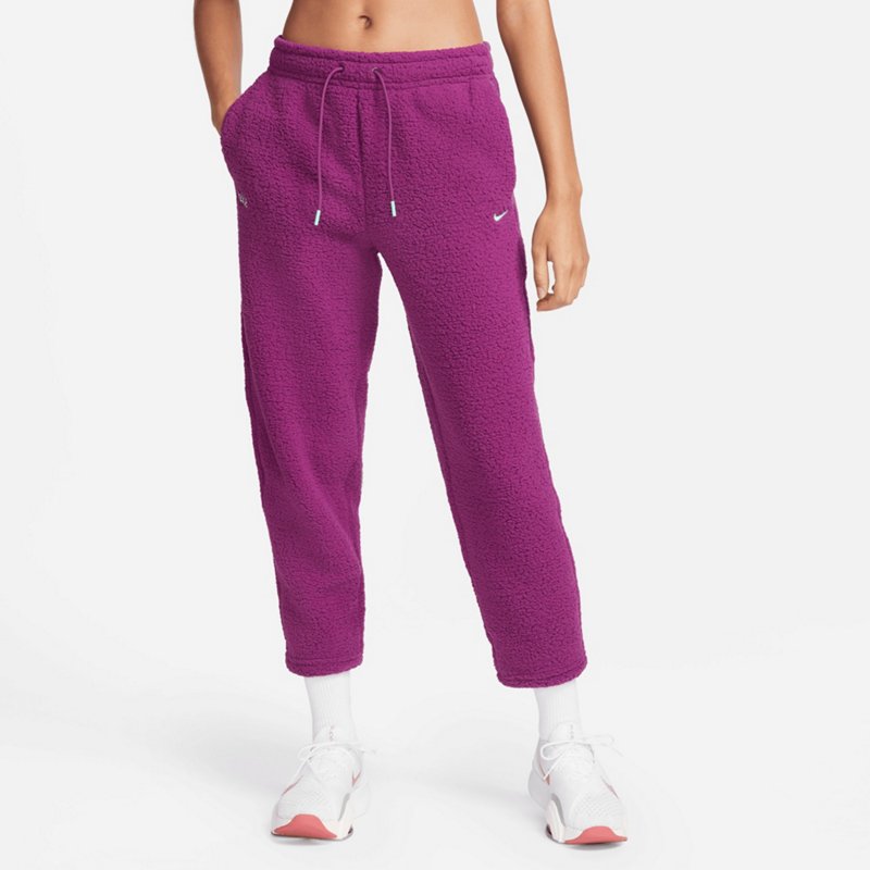Nike Women's Therma-FIT Cozy Pants Purple Dark, Large - Women's Athletic Fleece at Academy Sports product image