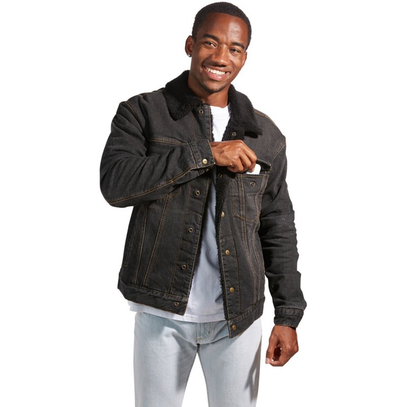 Chubbies Men's The Combine Trucker Jacket Black, Large - Men's Athletic Jackets at Academy Sports product image