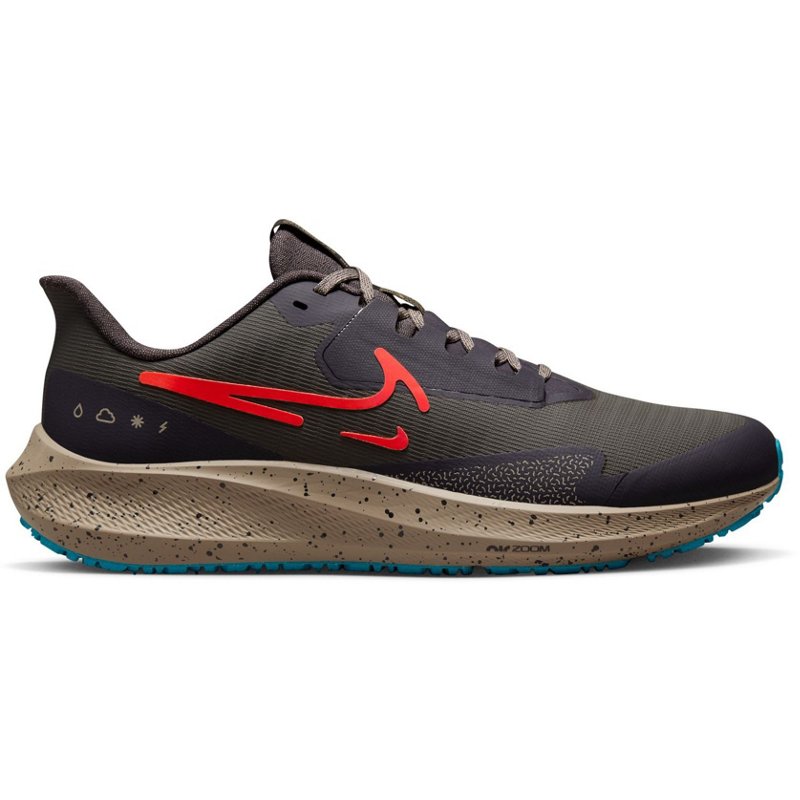 Nike Men's Air Pegasus 39 Shield Shoes Brown/Red, 13 - Men's Running at Academy Sports product image